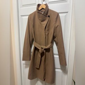 Babaton Camel Wrap Trench Coat